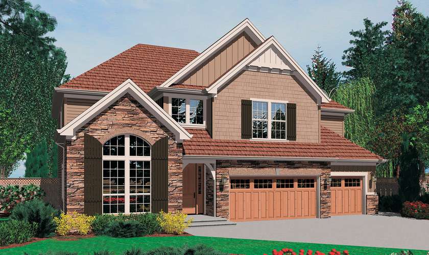 Mascord House Plan 22141A: The Brownsdale