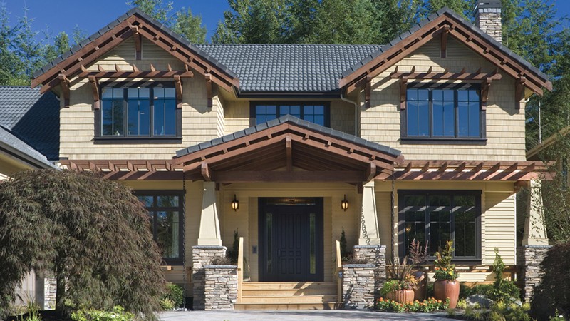 Craftsman Home Plans 2458 The Copper Falls Exterior