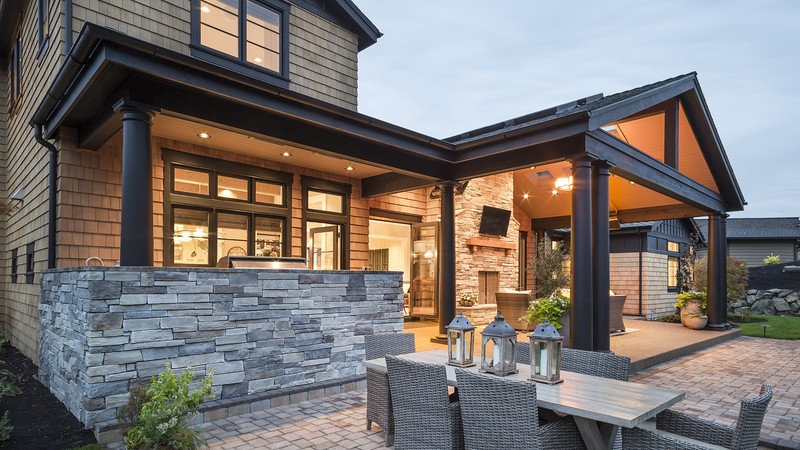 Chatham Custom Home Plan 2472 Backyard