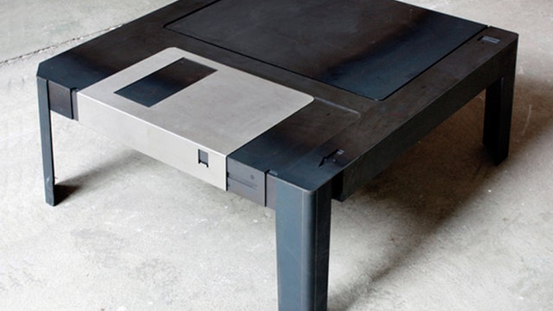 Floppy disk coffee table