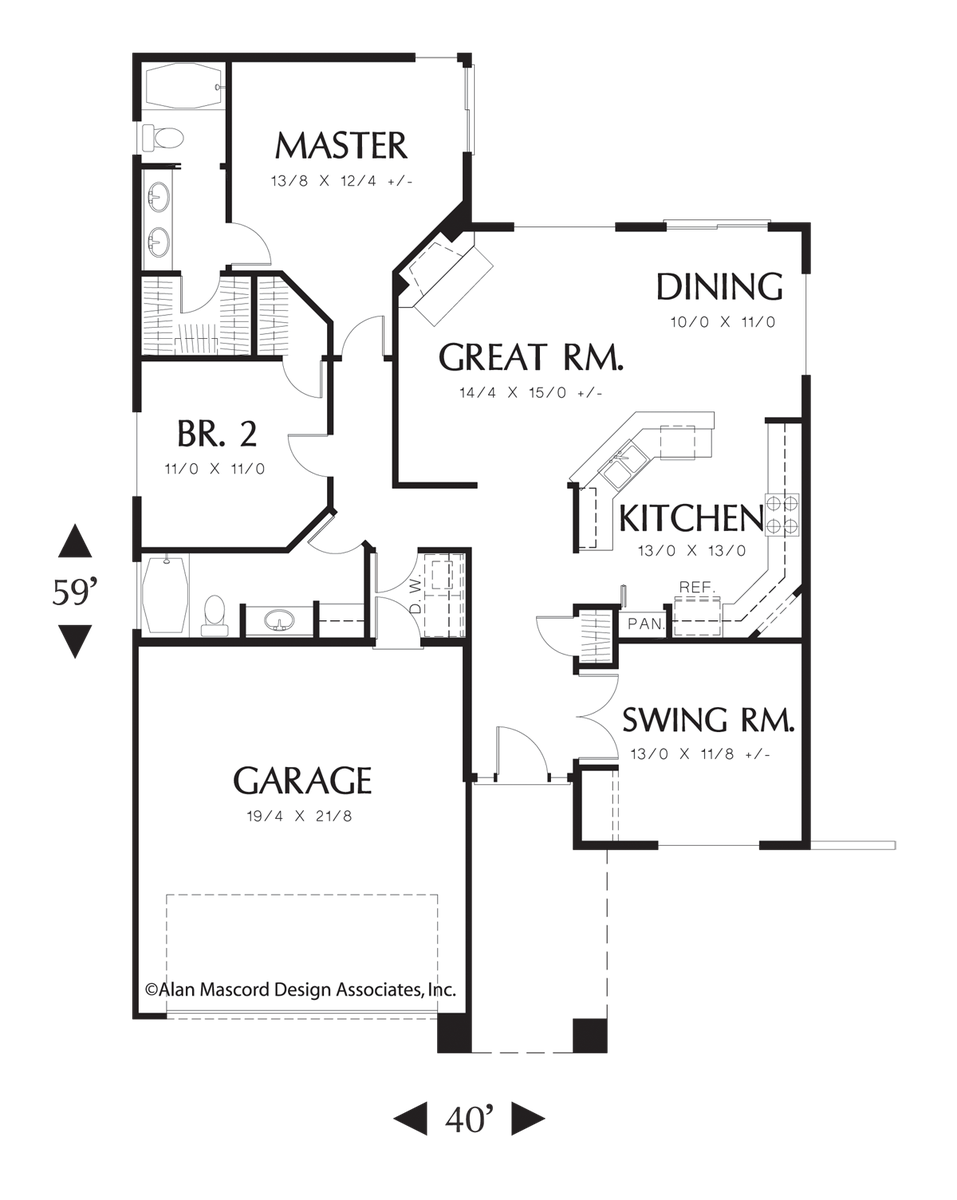 Main Floor Plan image for Mascord Rheingold-Versatile and Functional Plan-Main Floor Plan