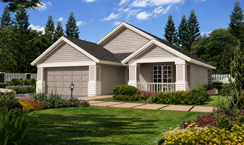 Mascord House Plan 1132B: The Laureline