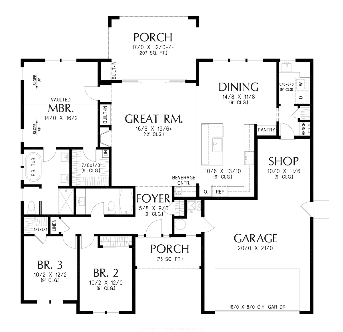 Detail Photo for Mascord House Plan 1149J - The Brookhaven