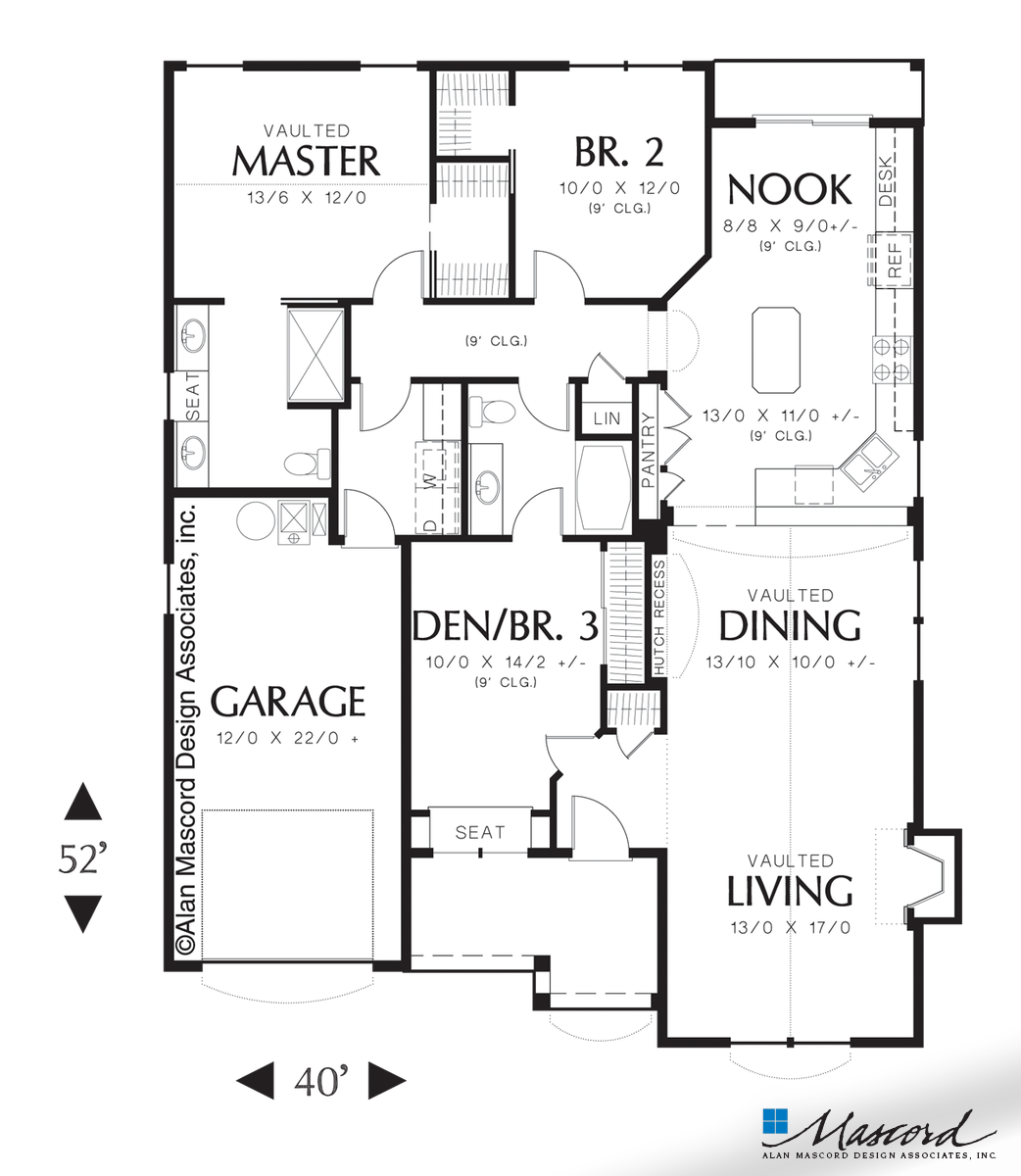 Cottage House Plan 1155 The Wenlock: 1559 Sqft, 3 Beds, 2 Baths