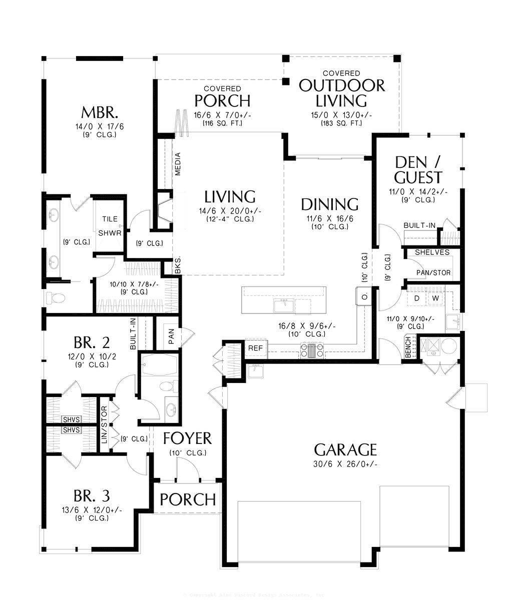 Main Floor Plan image for Mascord Peterson--Main Floor Plan