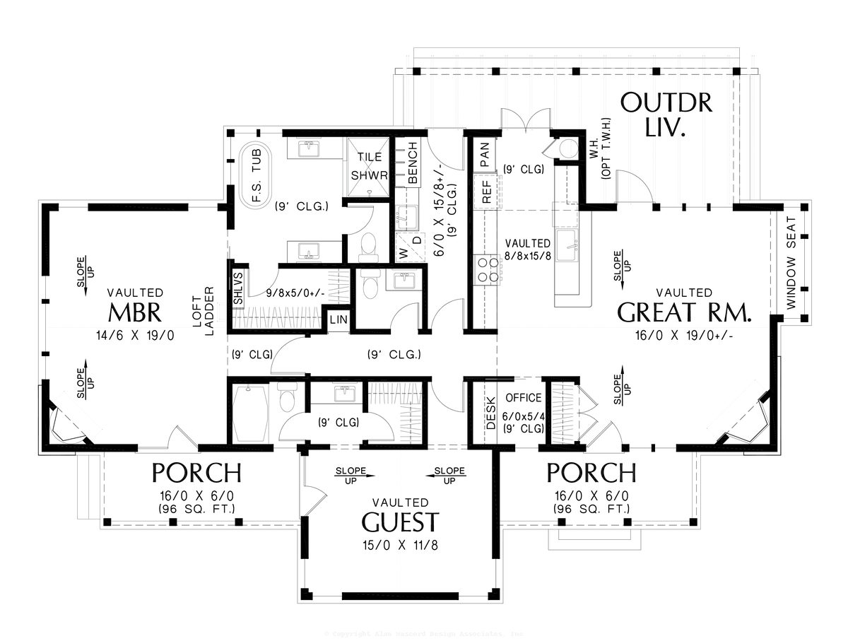 Main Floor Plan image for Mascord Brandybush-Great expansion of Plan 5033-Main Floor Plan