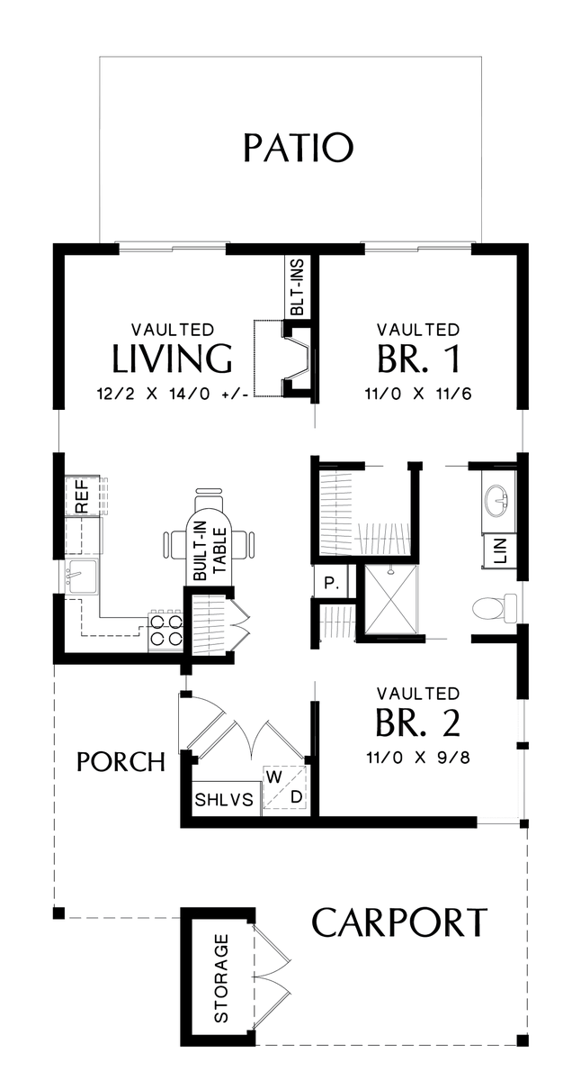 Main Floor Plan image for Mascord Perrydale-Fun in the Sun, Mountains or Secluded Nook-Main Floor Plan