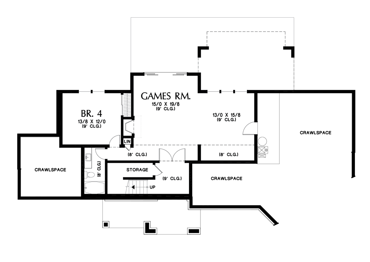 Lower Floor Plan image for Mascord Haich-Beautiful, Welcoming Small Ranch House-Lower Floor Plan