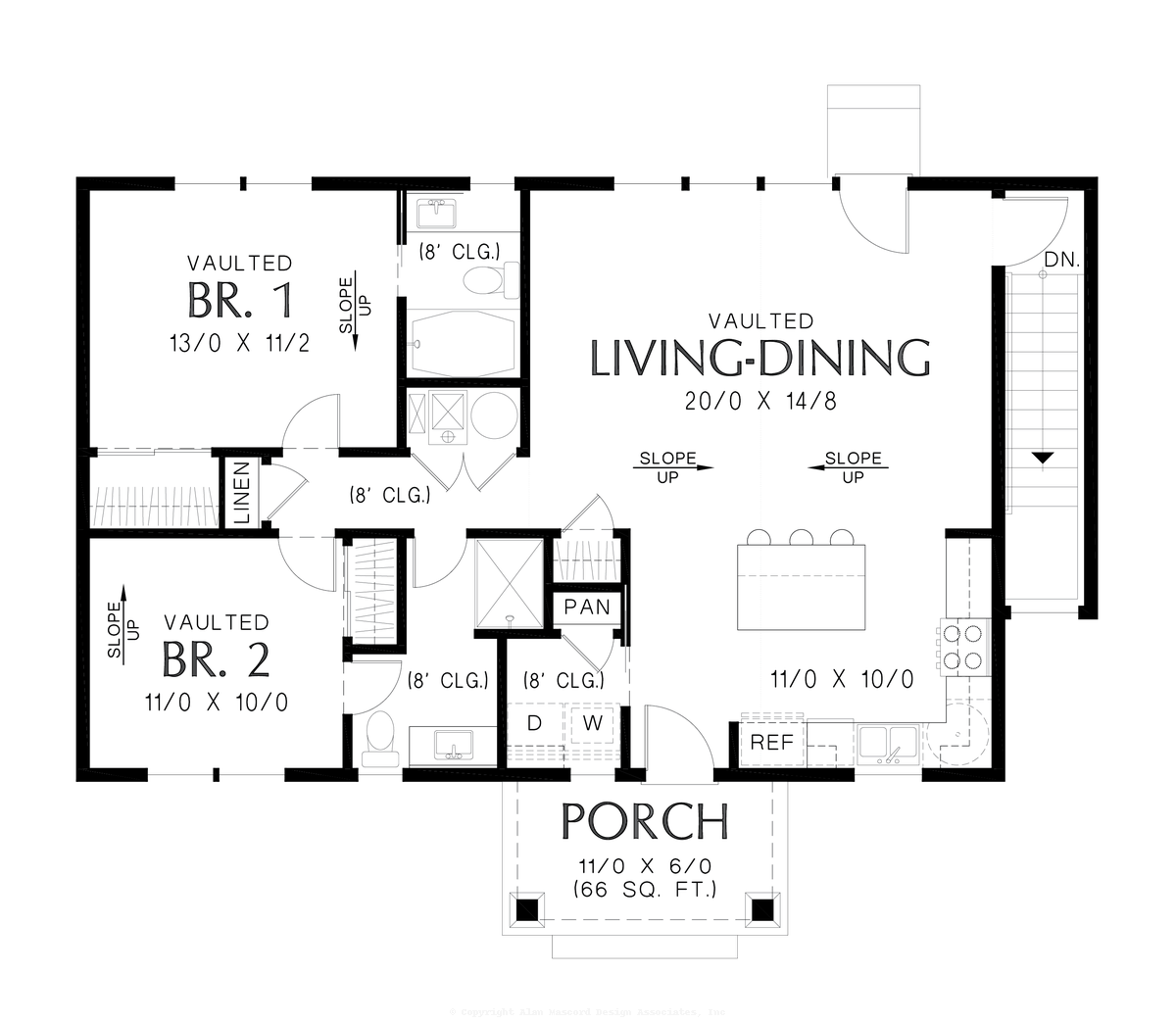 Basement Stair Location image for Mascord Morecroft-Affordable Comfort With Style-Basement Stair Location