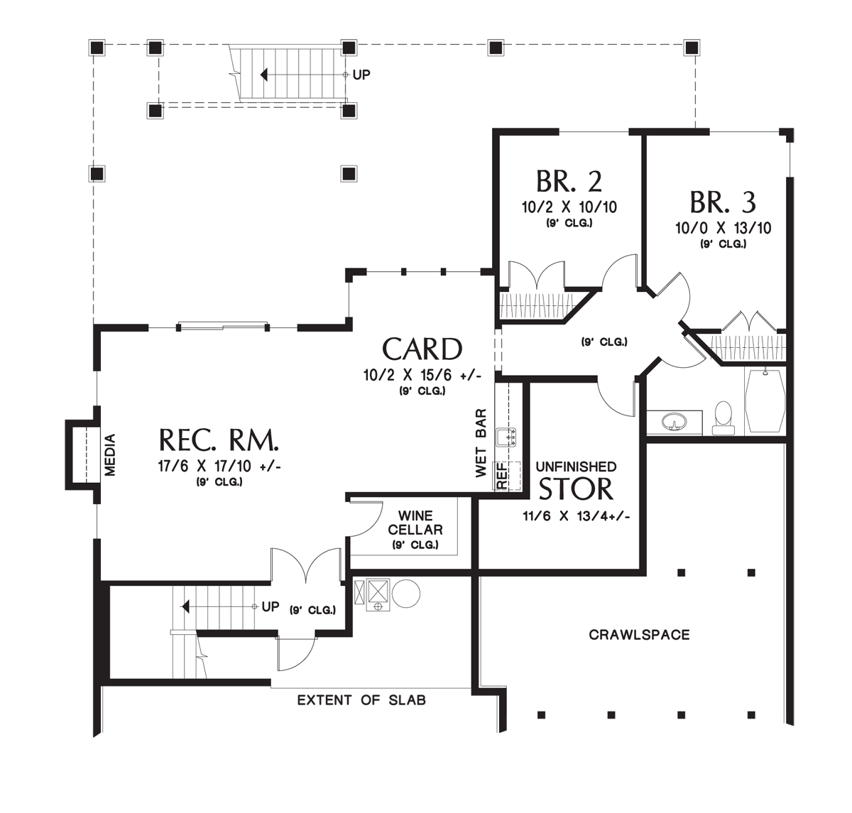 Lower Floor Plan image for Mascord Brandywine-A Home that Lets You Enjoy the Great Outdoors-Lower Floor Plan