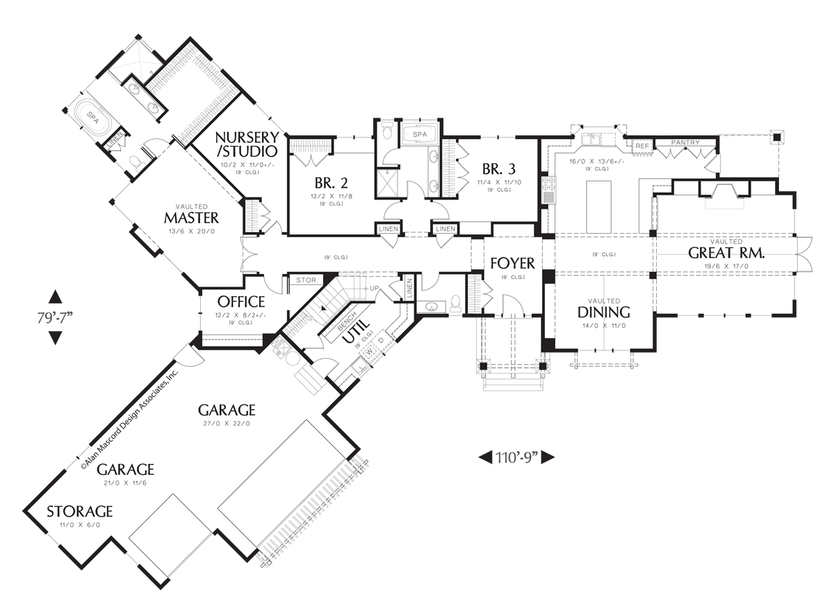 Main Floor Plan image for Mascord Amberg-The Best of One Story Living-Main Floor Plan
