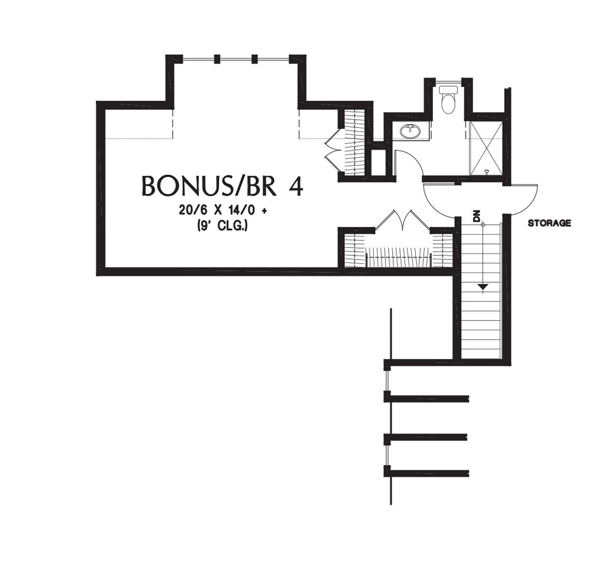 Upper Floor Plan image for Mascord Cherbourg-Je t'aime-Upper Floor Plan