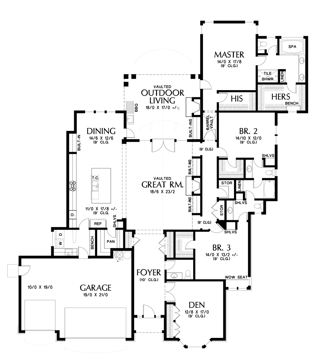 Main Floor Plan image for Mascord Sweitzer-Spacious Single Level, Amenities for Everyone-Main Floor Plan