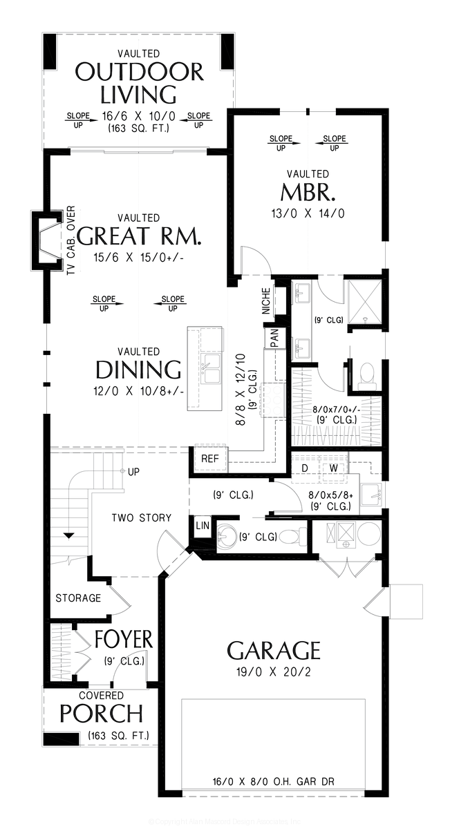 Main Floor Plan image for Mascord Antwerp-Scandinavian Elegance meets Smart Design-Main Floor Plan