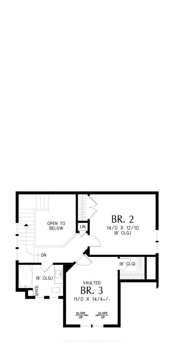 Upper Floor Plan image for Mascord Antwerp-Scandinavian Elegance meets Smart Design-Upper Floor Plan