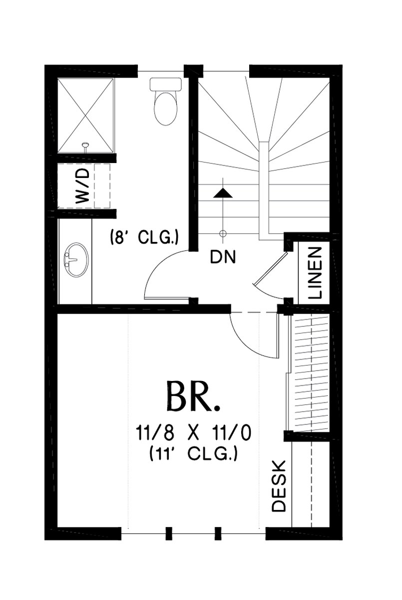 Upper Floor Plan image for Mascord Waynesville-Beautiful Guest House for Renters, Family, or Parties-Upper Floor Plan