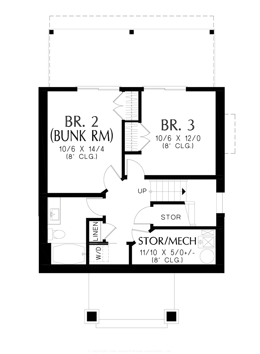 Lower Floor Plan image for Mascord Mazlan-Great Small Footprint Walkout Basement Home-Lower Floor Plan