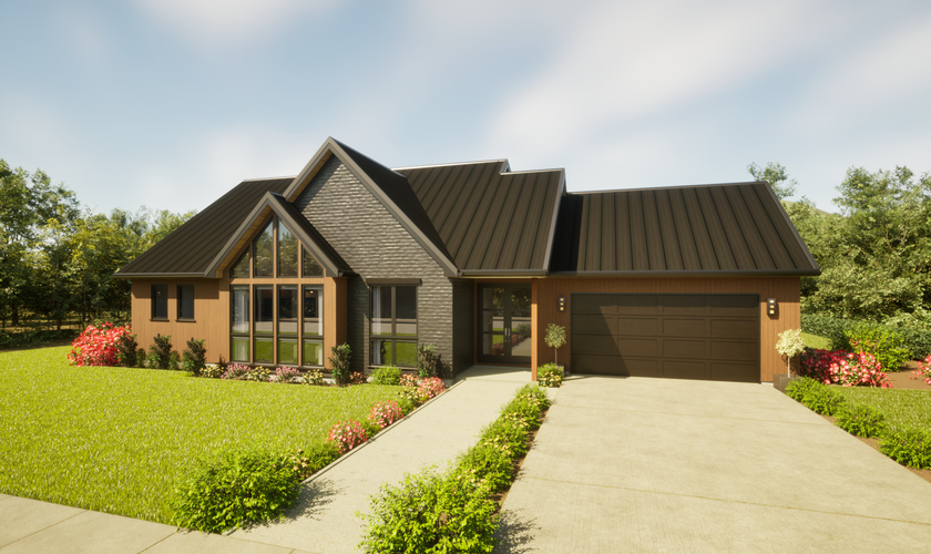 Mascord House Plan 21180: The Nordic Gable