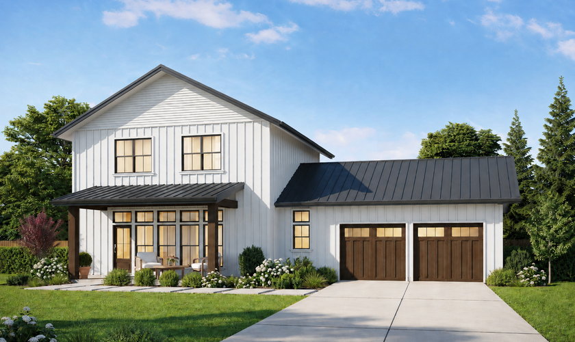 Mascord House Plan 21181: The Hawthorne Ridge