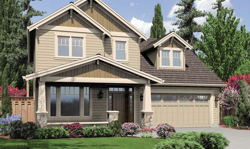 Mascord House Plan B2164A: The Malone