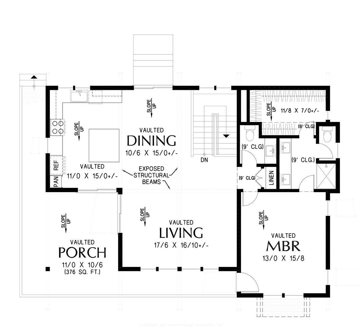 Main Floor Plan image for Mascord Eagle Crest-Great Vacation Home or Mountain Retreat-Main Floor Plan