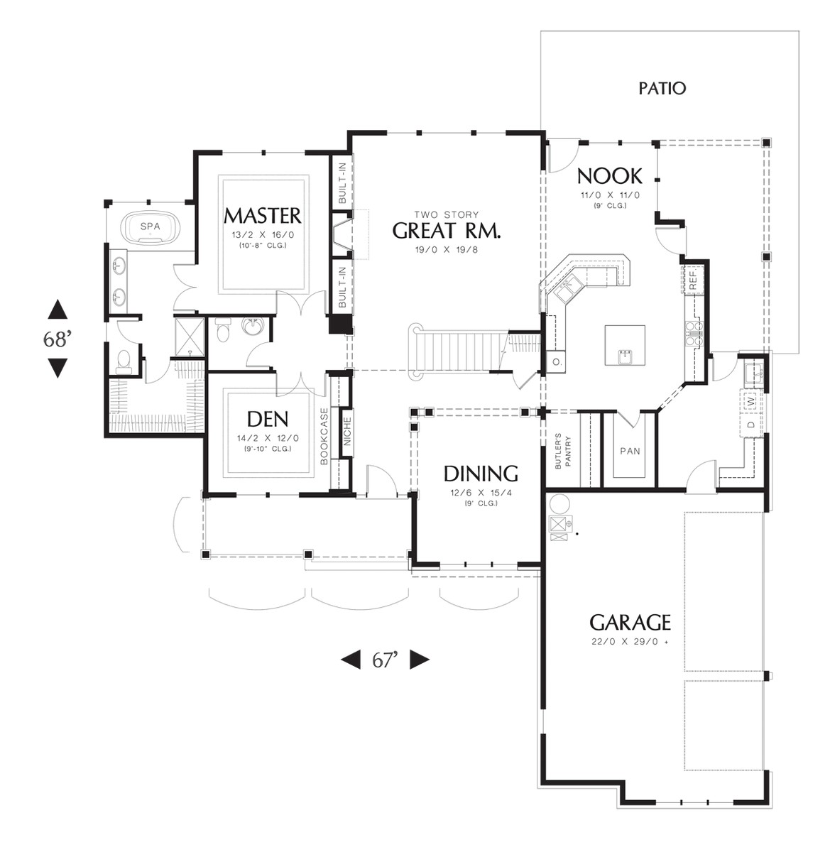 Craftsman House Plan 22108 The Sumner: 3031 Sqft, 3 Beds, 2 Baths