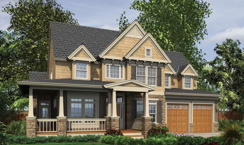 Mascord House Plan B22122Q: The Northbrook