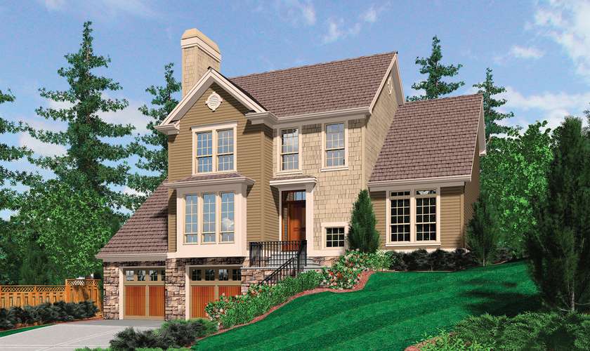 Mascord House Plan 22147: The Hillview
