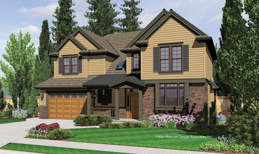 Mascord House Plan 22154A: The Montgomery