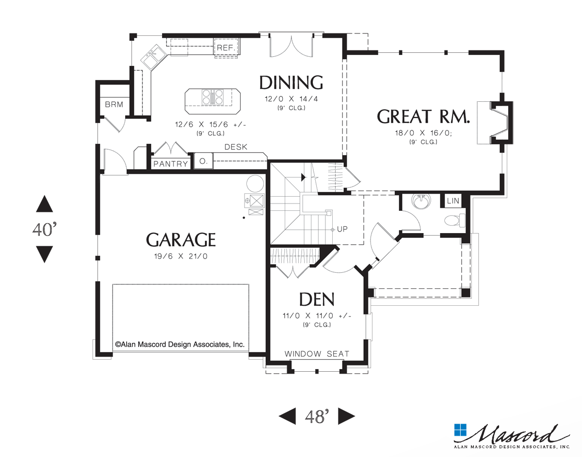 Craftsman House Plan 22155 The Gaylord: 2453 Sqft, 4 Beds, 2.1 Baths