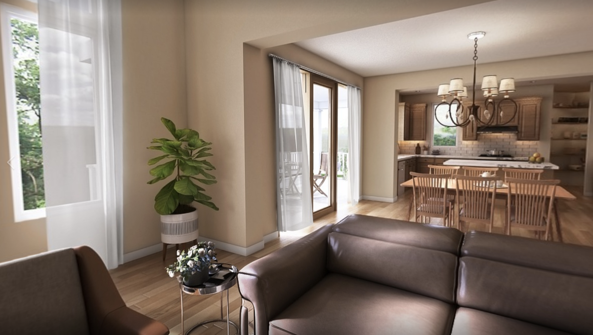 Great Room image for Mascord Blythewood-A Craftsman Home Designed for Outdoor Fun-Great Room