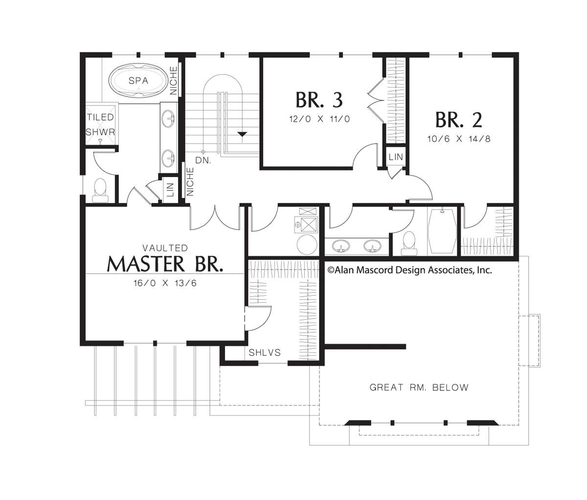 Craftsman House Plan 22169 The Somerset: 2441 Sqft, 4 Beds, 2.1 Baths