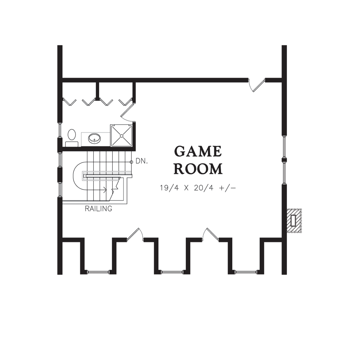 Upper Floor Plan image for Mascord Berkshire-Coastal Colonial with Front Porch and Plenty of Appeal-Upper Floor Plan
