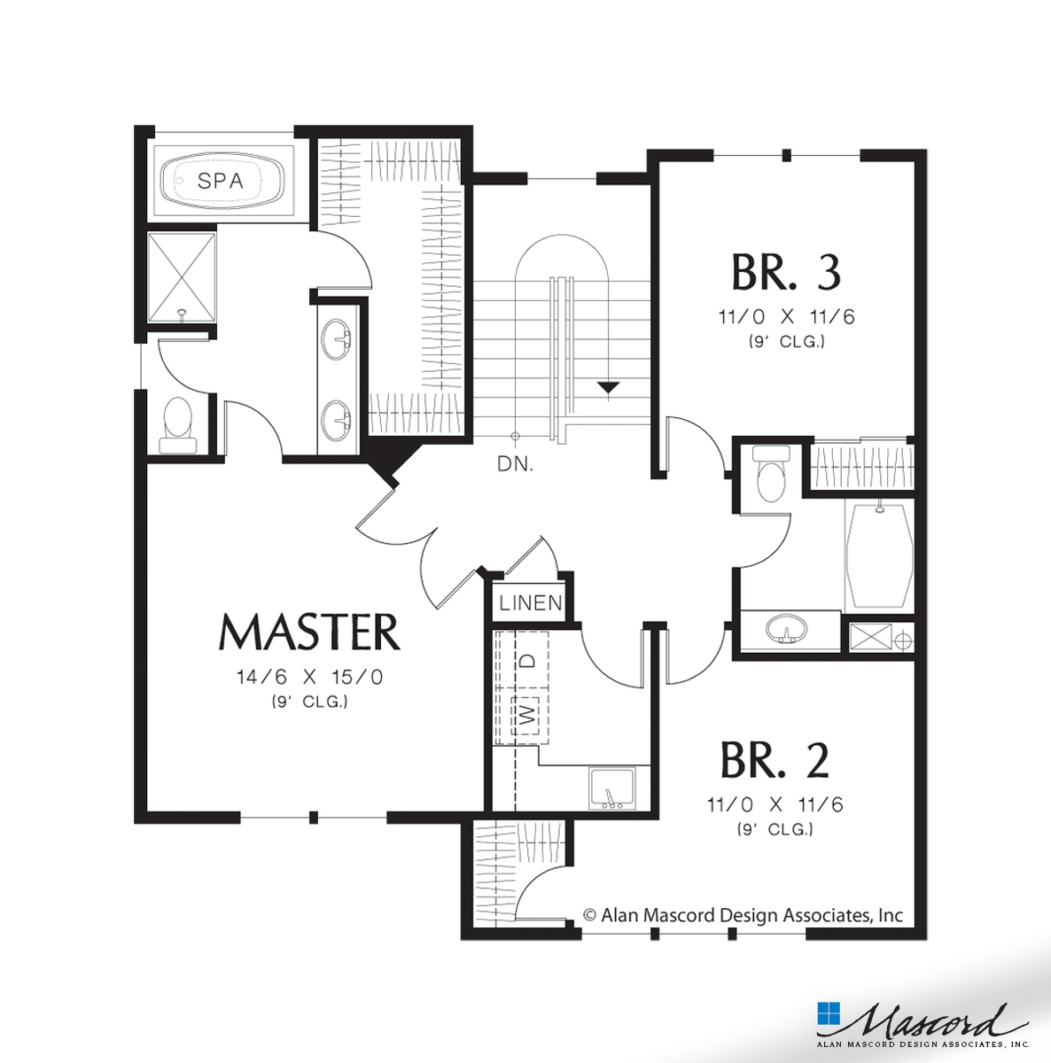 Craftsman House Plan 22187A The Newcastle: 2550 Sqft, 4 Beds, 3.1 Baths