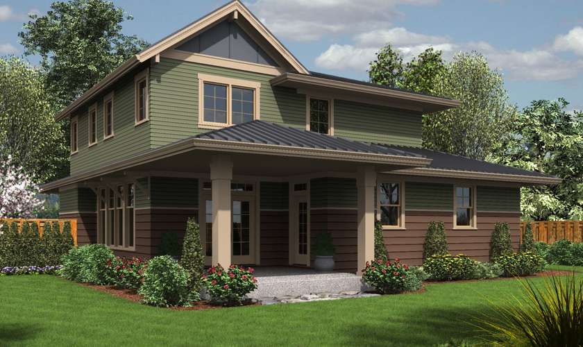 Mascord House Plan 22193ES: The Forest Park