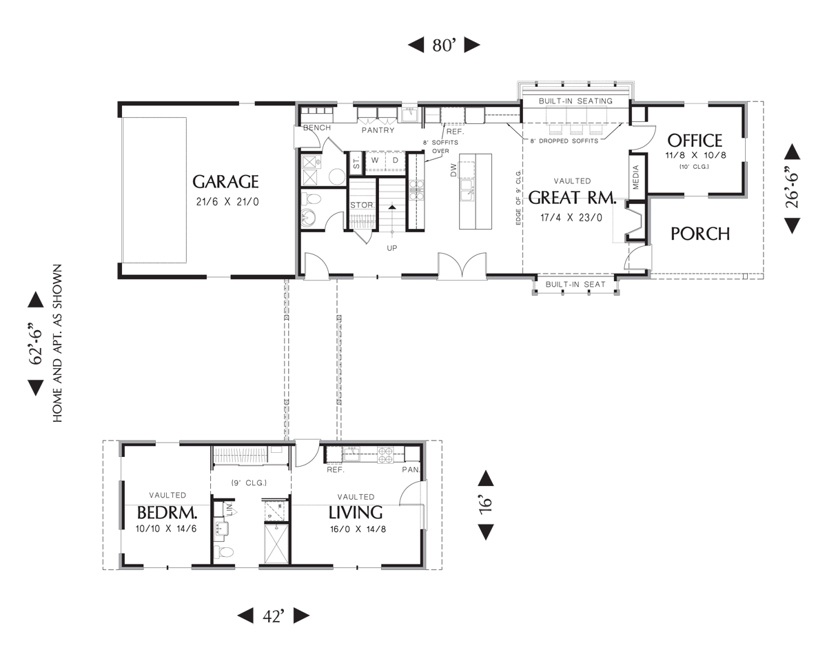 Main Floor Plan image for Mascord Summerset-A House For All Reasons-Main Floor Plan