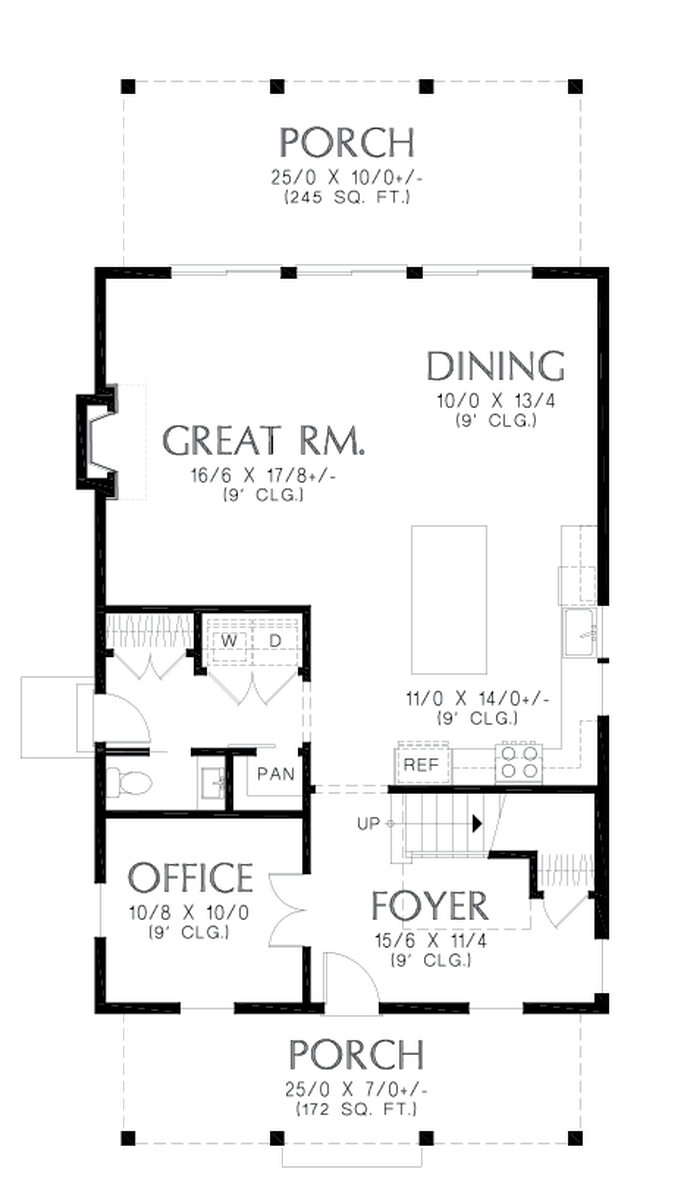 Main Floor Plan image for Mascord Procter--Main Floor Plan