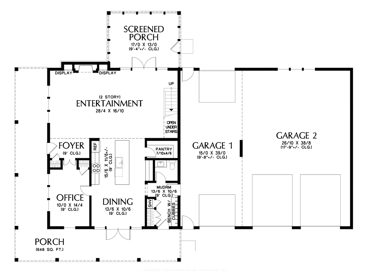 Main Floor Plan image for Mascord Brook Ranch-Pure Barndominium Styling-Main Floor Plan