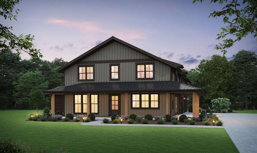 Mascord House Plan 22234A: The Brook Ranch
