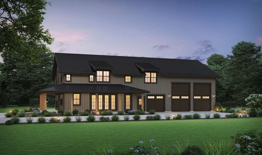 Mascord House Plan 22234A: The Brook Ranch