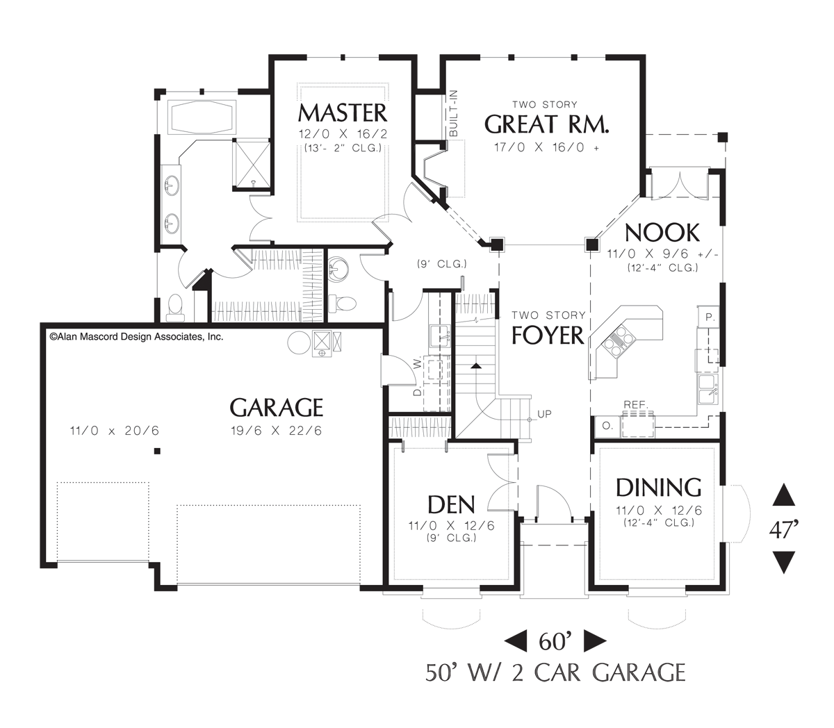 Main Floor Plan image for Mascord Evansville-Traditional Style, Modern Versatility  -Main Floor Plan