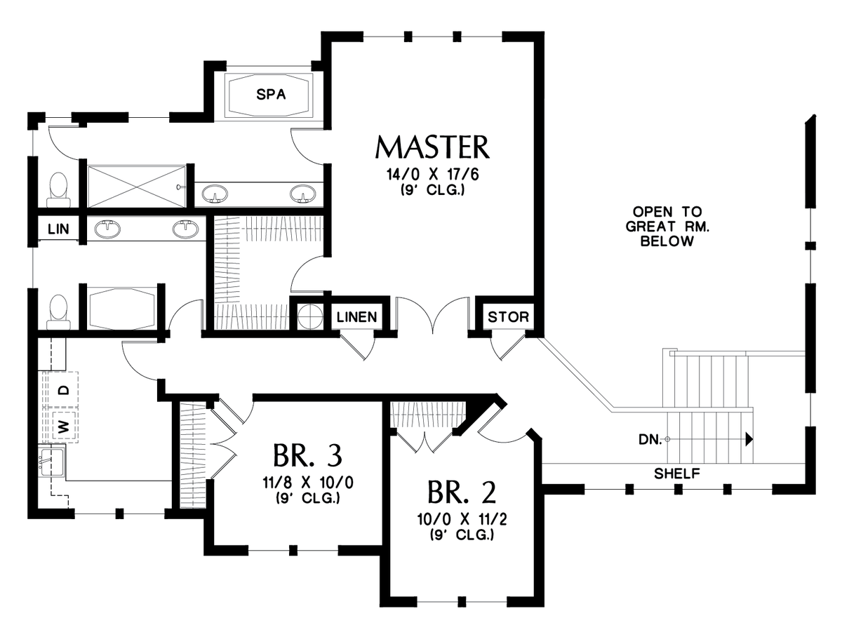 Upper Floor Plan image for Mascord Boyega-Some Work and Lots of Play in an Adventurous Home-Upper Floor Plan