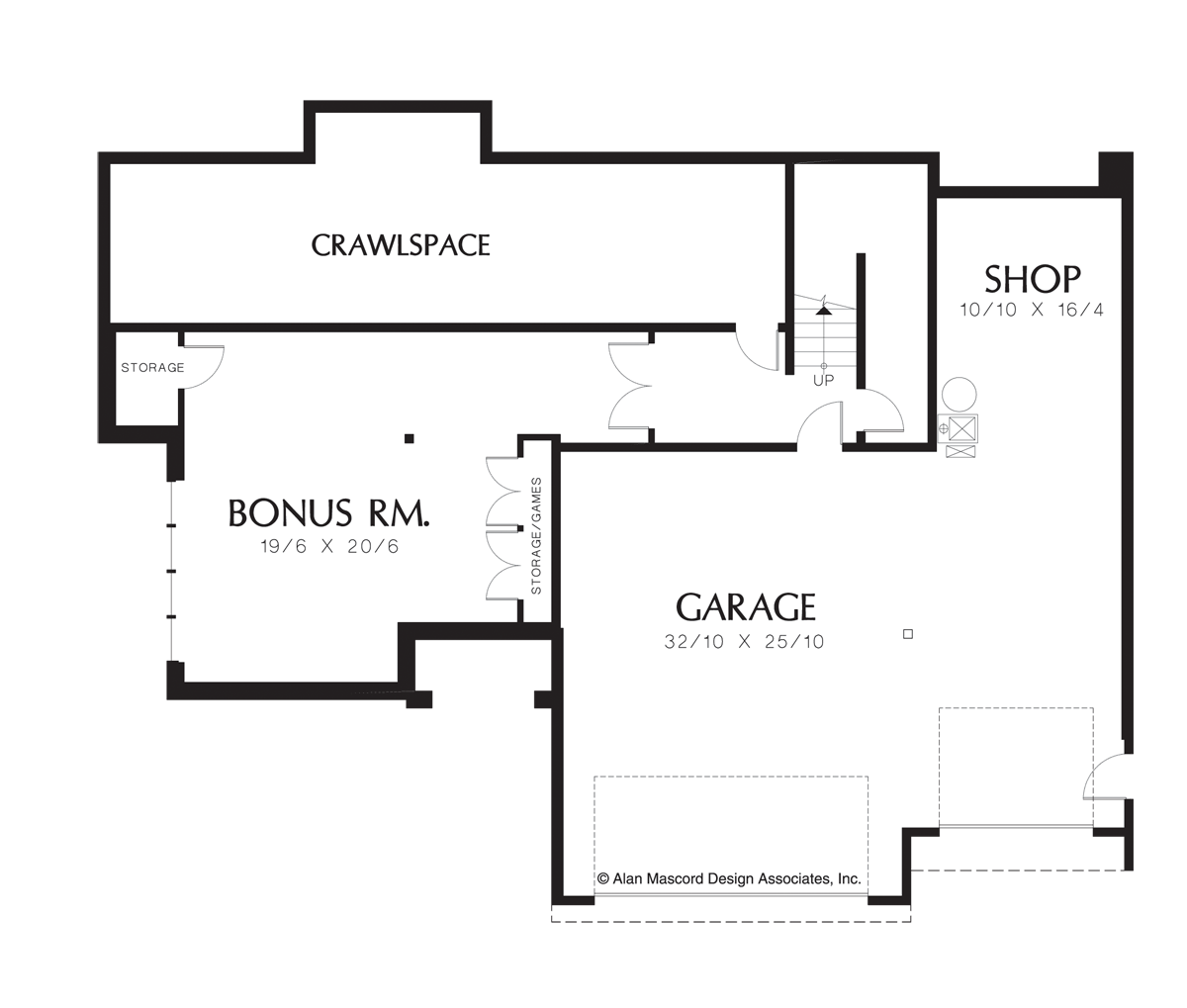 Lower Floor Plan image for Mascord Tremonia-Romantic Home with Balconies-Lower Floor Plan
