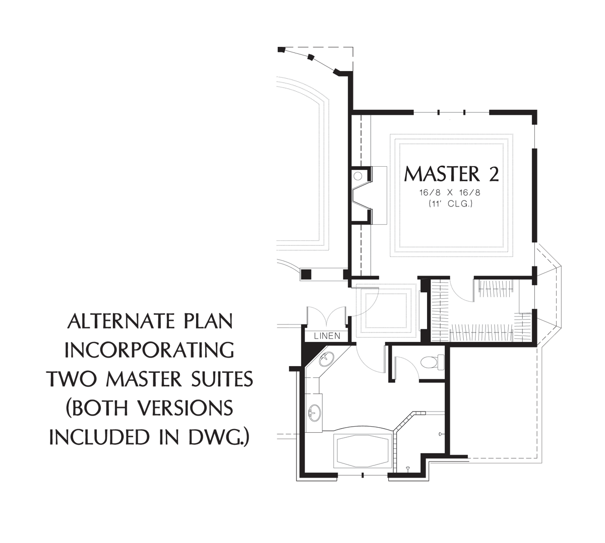 Upper Floor Plan image for Mascord Findlay-Spacious Home with Large Island in Kitchen-Upper Floor Plan