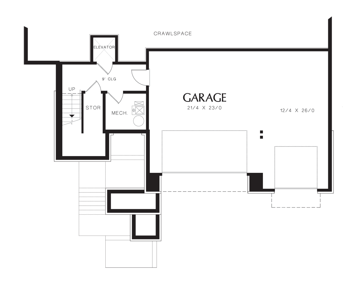 Lower Floor Plan image for Mascord Raymond-Ideal Plan for Capturing Hillside Views-Lower Floor Plan