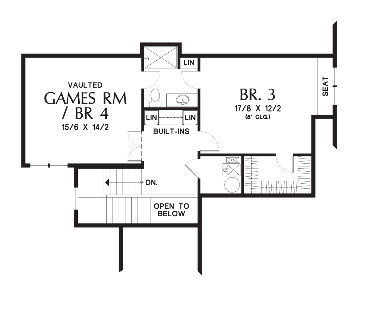 Upper Floor Plan image for Mascord Vidabelo-Elegant Craftsman with Double Master Suites-Upper Floor Plan