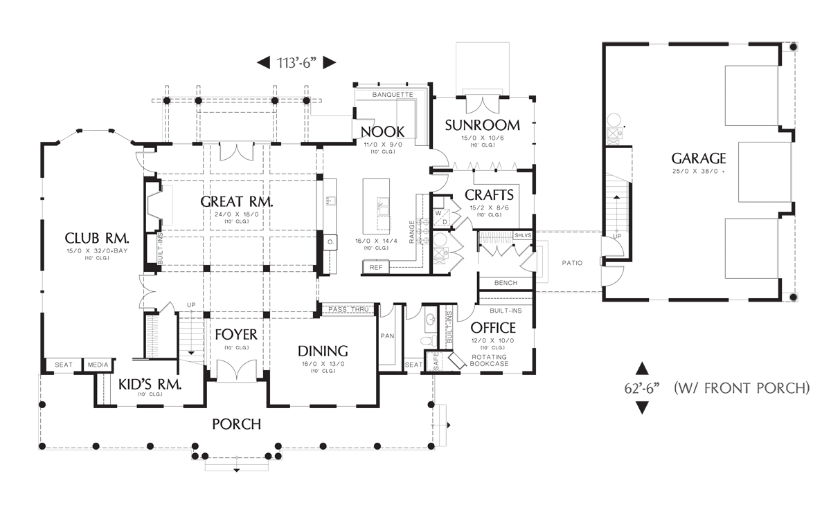 Main Floor Plan image for Mascord Garnell-Build the Country Estate of Your Dreams-Main Floor Plan