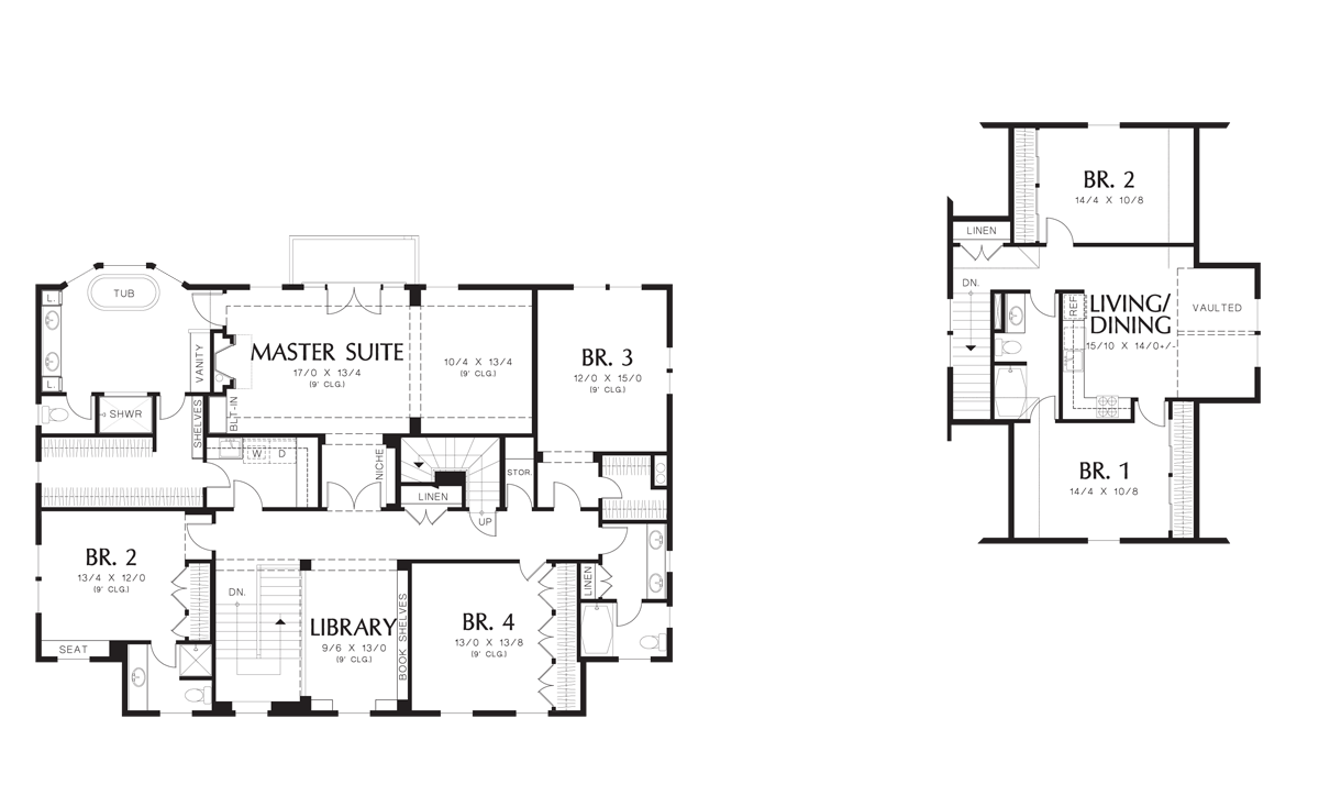 Upper Floor Plan image for Mascord Garnell-Build the Country Estate of Your Dreams-Upper Floor Plan