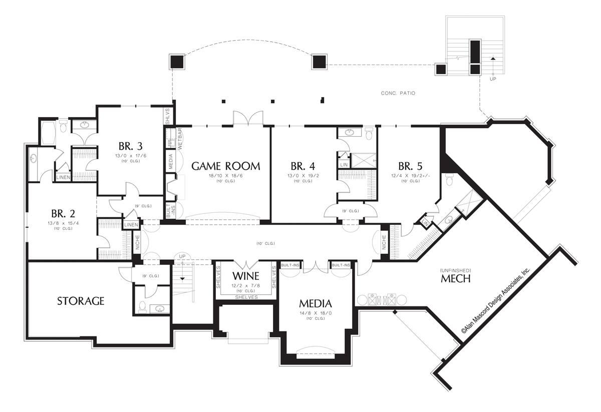 Lower Floor Plan image for Mascord Ackland-Almost 9000 Square Feet of Luxury-Lower Floor Plan