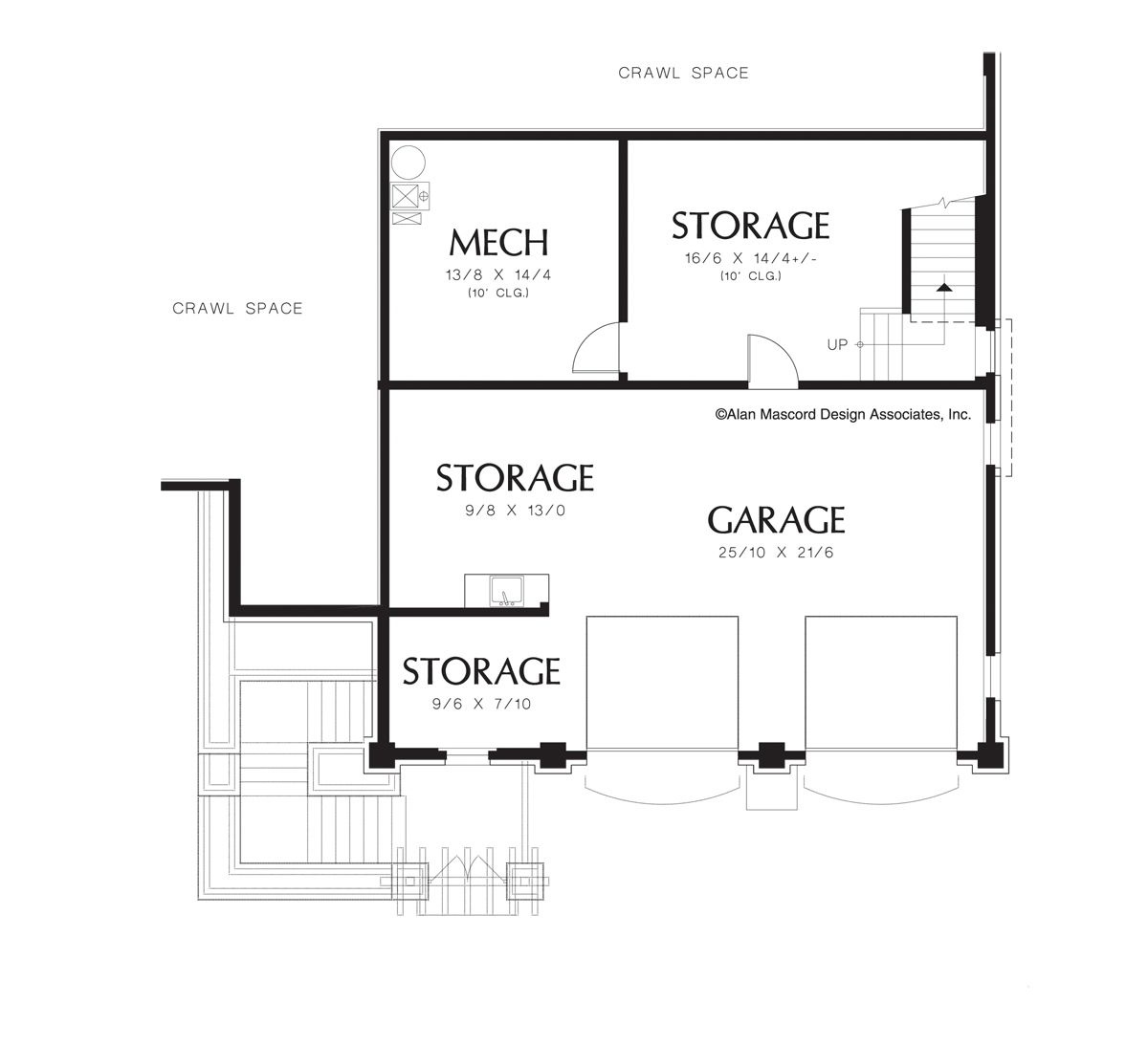 Lower Floor Plan image for Mascord Senath-Three Level Plan with Warmth and Elegance-Lower Floor Plan